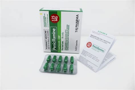 Penicillamine Capsules 125mg Manufacturers and Suppliers