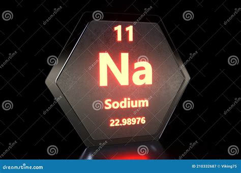 Sodium - Na - Chemical Element Sign with Atomic Number and Atomic Weight. Chemical Element of ...