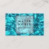 Water Sparkles Swimming Pool Service Photo QR Code Business Card | Zazzle