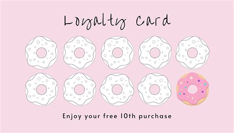 Loyalty Card Template, Bakery Business Customer Loyalty Cards, DIY ...