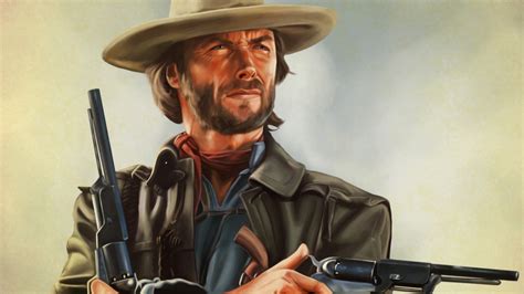 Clint Eastwood Artwork 1280 x 720 HDTV 720p Wallpaper