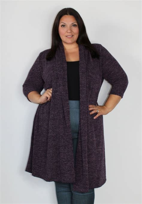 Trendy Plus Size Tops | Parker Long Cardigan | SWAK Designs