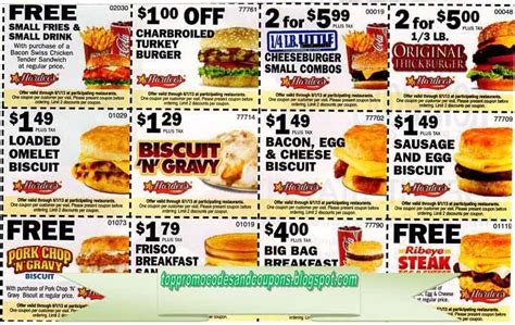 Hardees Printable Coupons | TUTORE.ORG - Master of Documents