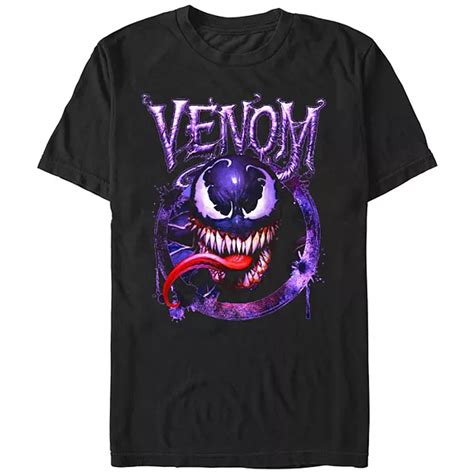 Men's Spider-Man Venom Purple Poster Graphic Tee