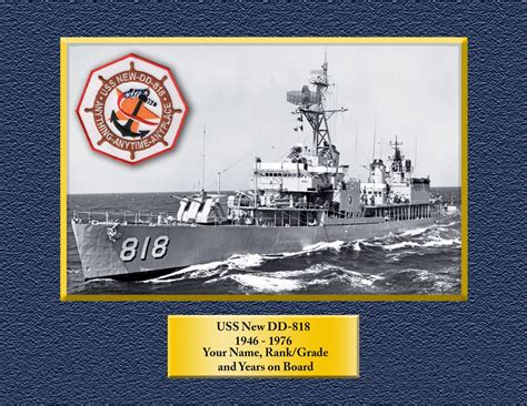 USS New DD-818 Custom Personalized 8.5 X 11 Print of US Navy - Etsy