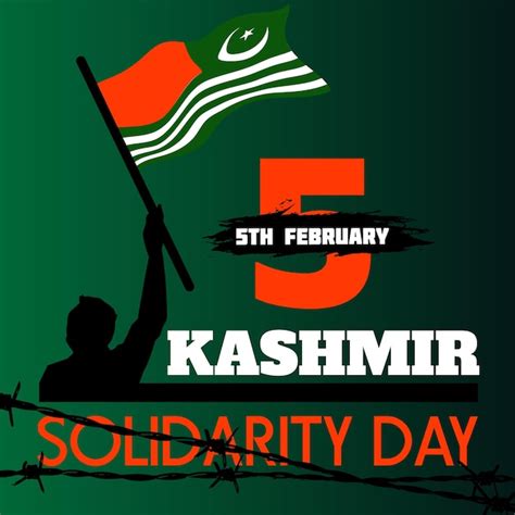 Premium Vector | Kashmir solidarity day 5th february vector art poster