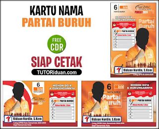 Kumpulan 110 Desain Kartu Nama Caleg Peserta Pemilu 2024 Siap Cetak (CDR) - TUTORiduan.com