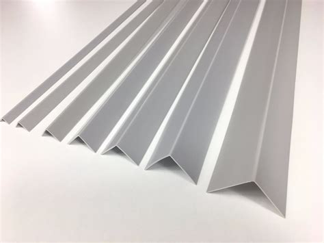 ! LIGHT GRAY ! PLASTIC PVC CORNER 90 DEGREE ANGLE TRIM - 1 METER VARIOUS SIZES | eBay