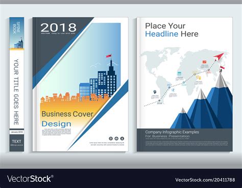 Corporate cover book design template Royalty Free Vector