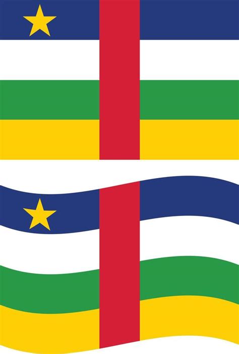 bandera de la república centroafricana. bandera nacional de la república centroafricana ondeando ...