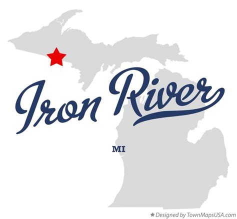 Map of Iron River, MI, Michigan