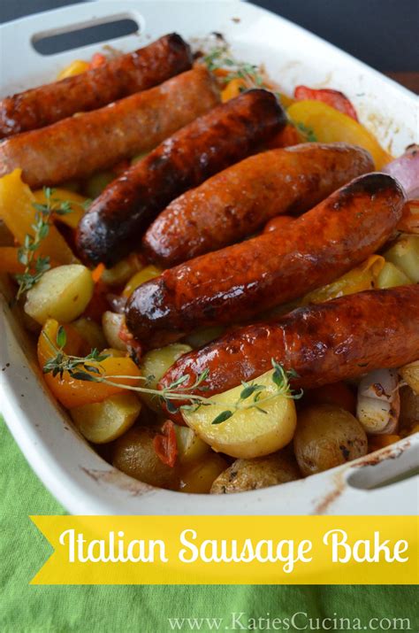 Cozy Italian Sausage Bake | Katie's Cucina