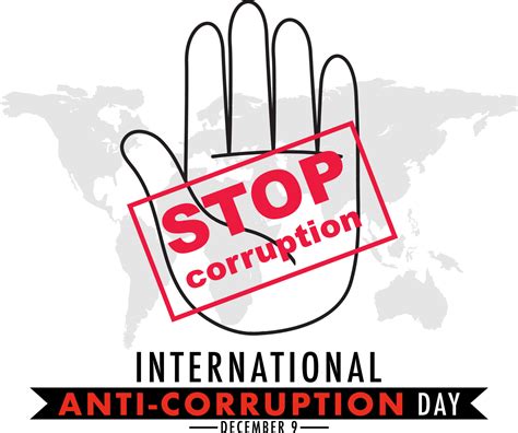 International Anti corruption day poster design 12822302 Vector Art at ...