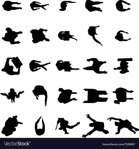 Silhouettes of People in Different Poses