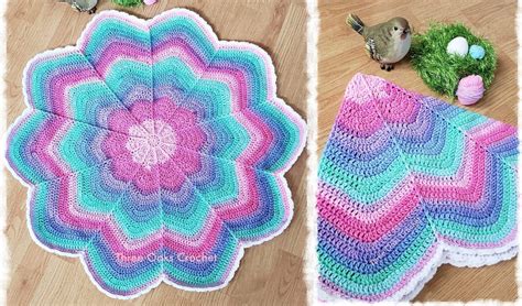 Flower Shaped Blanket Free Crochet Patterns - Your Crochet