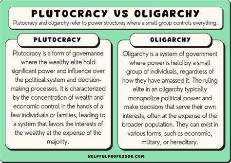 Plutocracy vs Oligarchy: Similarities and Differences (2024)