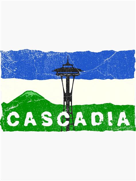 "Cascadia Flag Space Needle " Sticker for Sale by Rouserabble | Redbubble