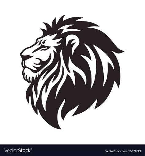 Wild lion head logo icon design Royalty Free Vector Image