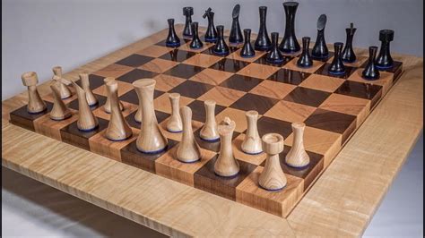 Woodturning a Modern Chess Set (With images) | Modern chess set, Wood chess set, Wood turning