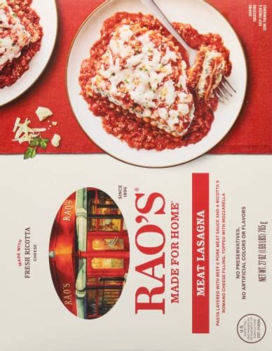 Rao's® Made For Home Meat Lasagna Frozen Meal, 27 oz - Kroger