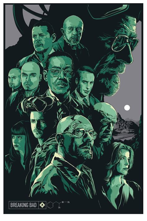 INSIDE THE ROCK POSTER FRAME BLOG: The Final Breaking Bad Art Project Poster by Ken Taylor Revealed