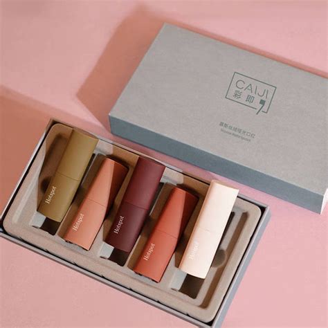 Cosmetic gift boxes for 5 lipstick packaging | Natural cosmetics packaging, Cosmetics gift ...