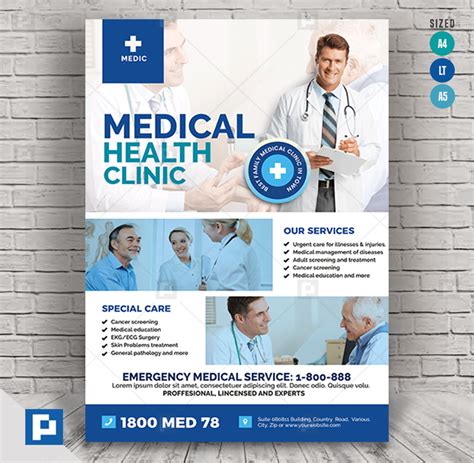 Medical Clinic Services Flyer - PSDPixel