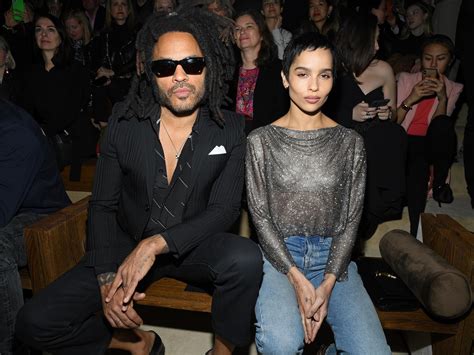 Paris Fashion Week: Zoe and Lenny Kravitz have father-daughter moment on frow | The Independent ...