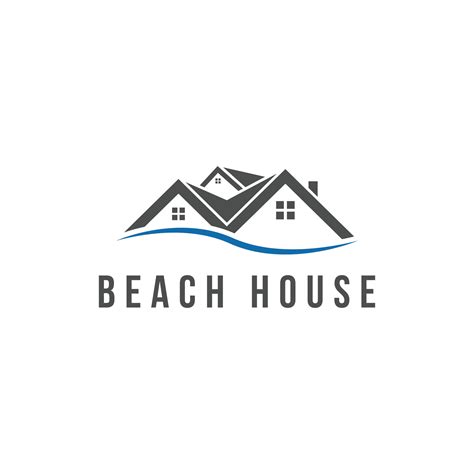 Beach house logo design concept idea 38055446 Vector Art at Vecteezy