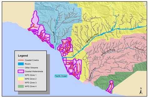 Ventura County Watershed Rainfall Map - Maps For You