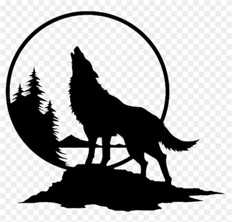 Find hd #freetoedit #silhouette #art #night #sky #moon #disney - Howling Wolf Silhouette Tattoo ...