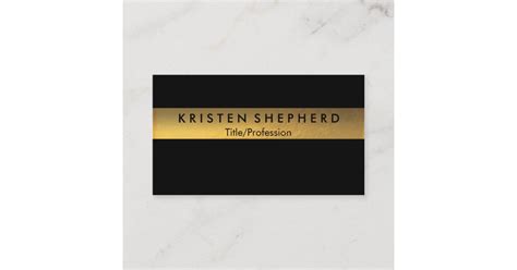 Modern Gold Foil Business Cards Black and Gold | Zazzle