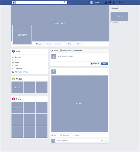 Facebook Page Template | Facebook profile template, Facebook templates, Facebook page template