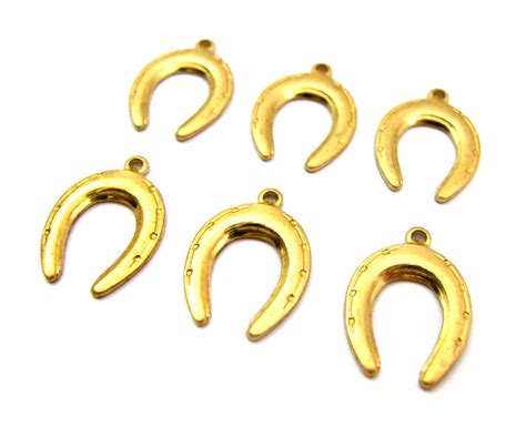 Brass Horseshoe Charms | Brooklyn Charm