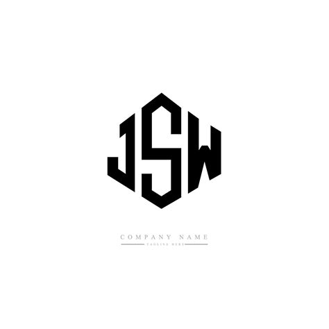 JSW letter logo design with polygon shape. JSW polygon and cube shape logo design. JSW hexagon ...