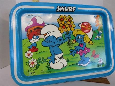 Smurf TV Tray | Backwoods Auction & Artifacts LLC