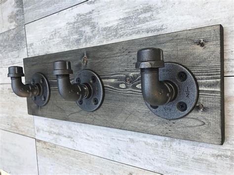 Rustic Industrial Handmade Modern Hooks, Hanger, Coat Rack, Wall Hook, Mudroom, Office, Bathroom ...