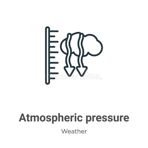 Atmospheric Pressure Outline Vector Icon. Thin Line Black Atmospheric Pressure Icon, Flat Vector ...