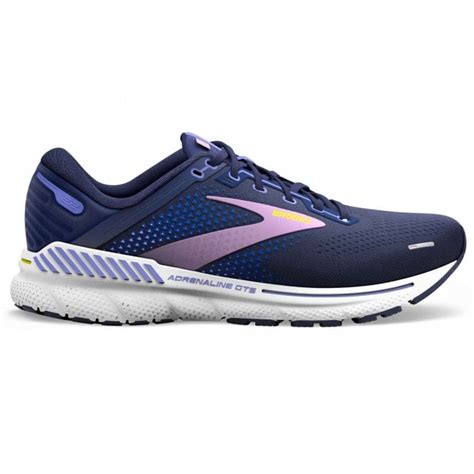 Brooks Adrenaline GTS 22 Wide Womens Running Shoes (Peacoat/Blue Iris ...