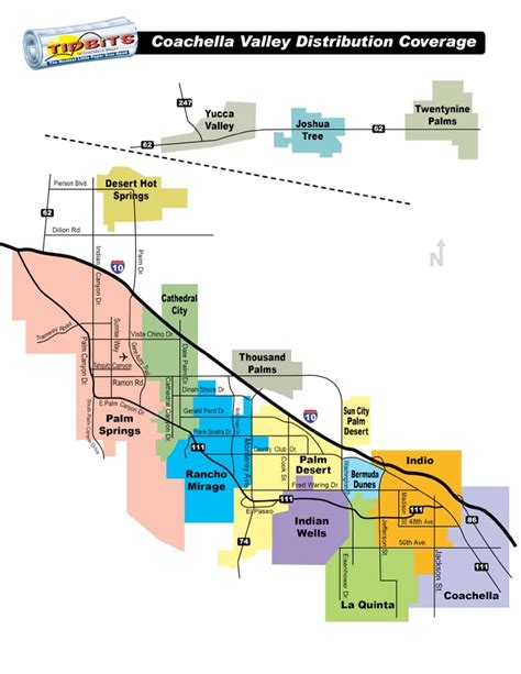 Tidbits of Coachella Valley Distribution Map. | Tidbits Newspaper