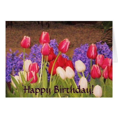 Happy Birthday! Tulips card | Zazzle