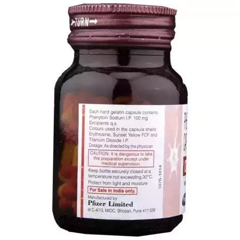 Dilantin 100 Capsule: Uses, Price, Dosage, Side Effects, Substitute ...