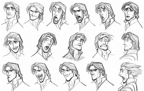 Character Design | Faces (Boys) | Tangled concept art, Disney sketches, Disney expressions