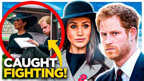 Why did MEGHAN FIGHT with HARRY in the car after the FUNERAL? - YouTube