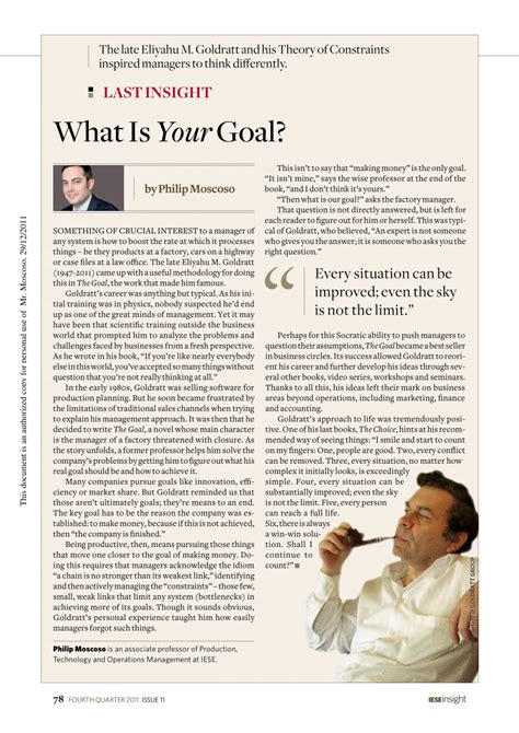 (PDF) What Is Your Goal?: The late Eliyahu M. Goldratt and his Theory of Constraints inspired ...