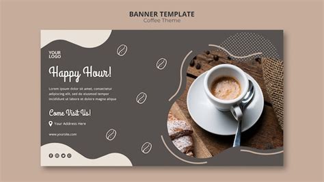 Free PSD | Coffee shop concept banner template