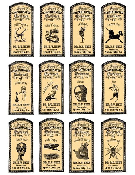 Apothecary Labels for Some Halloween Fun- Free Printable Download ...