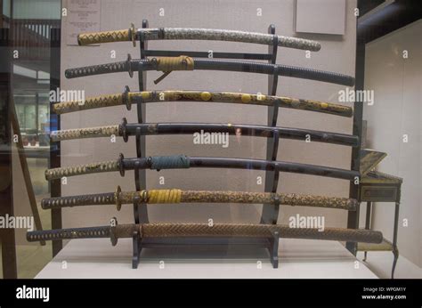 Samurai swords, Victoria & Albert Museum, London Stock Photo - Alamy