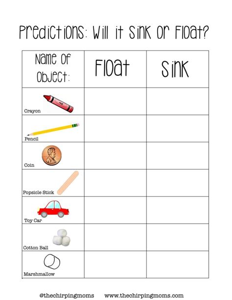 Simple Science: Will it Sink or Float? - The Chirping Moms