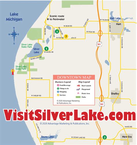 Silver Lake Sand Dunes Michigan Map | Time Zones Map